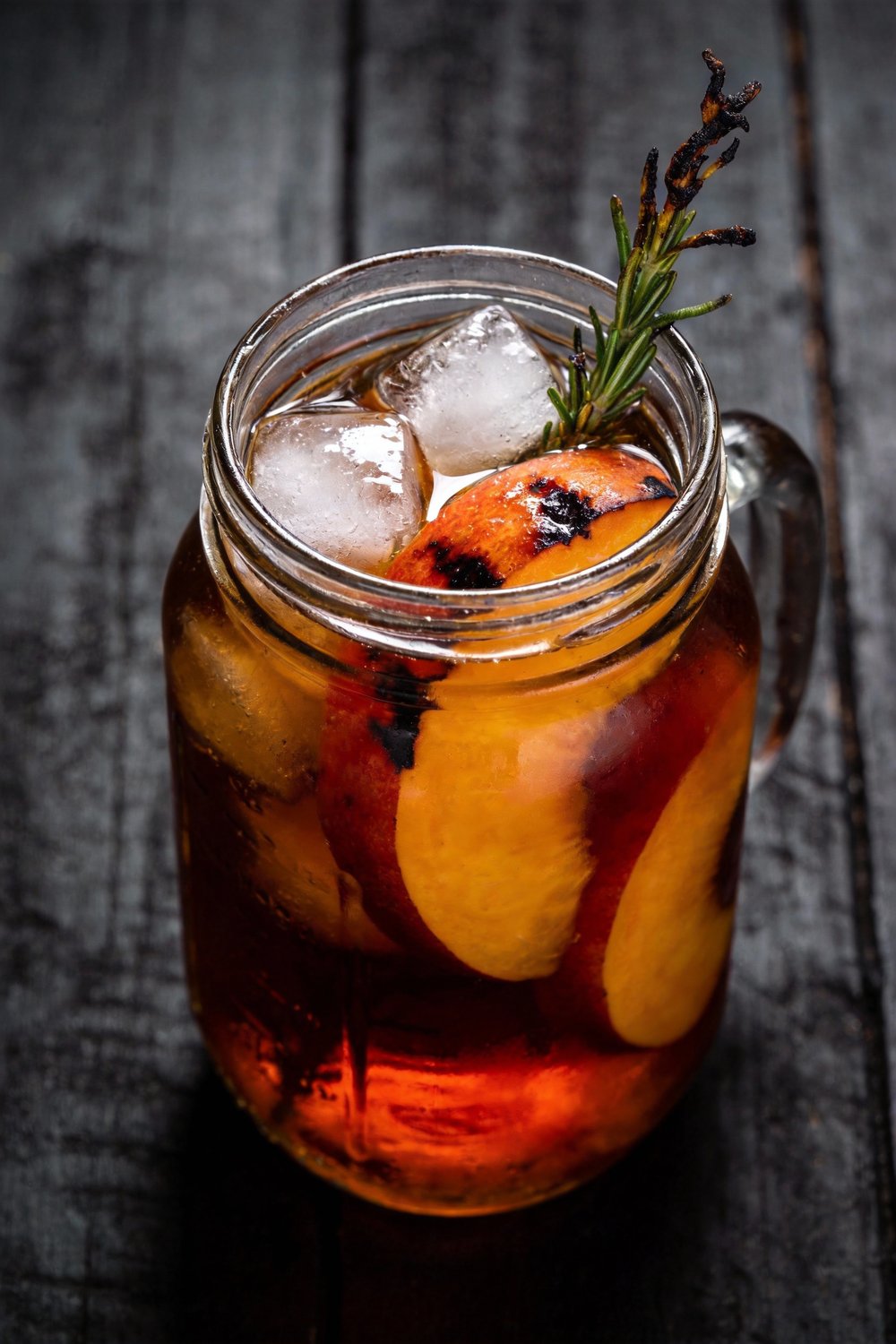 Smoky Grilled Peach & Bourbon Sangria