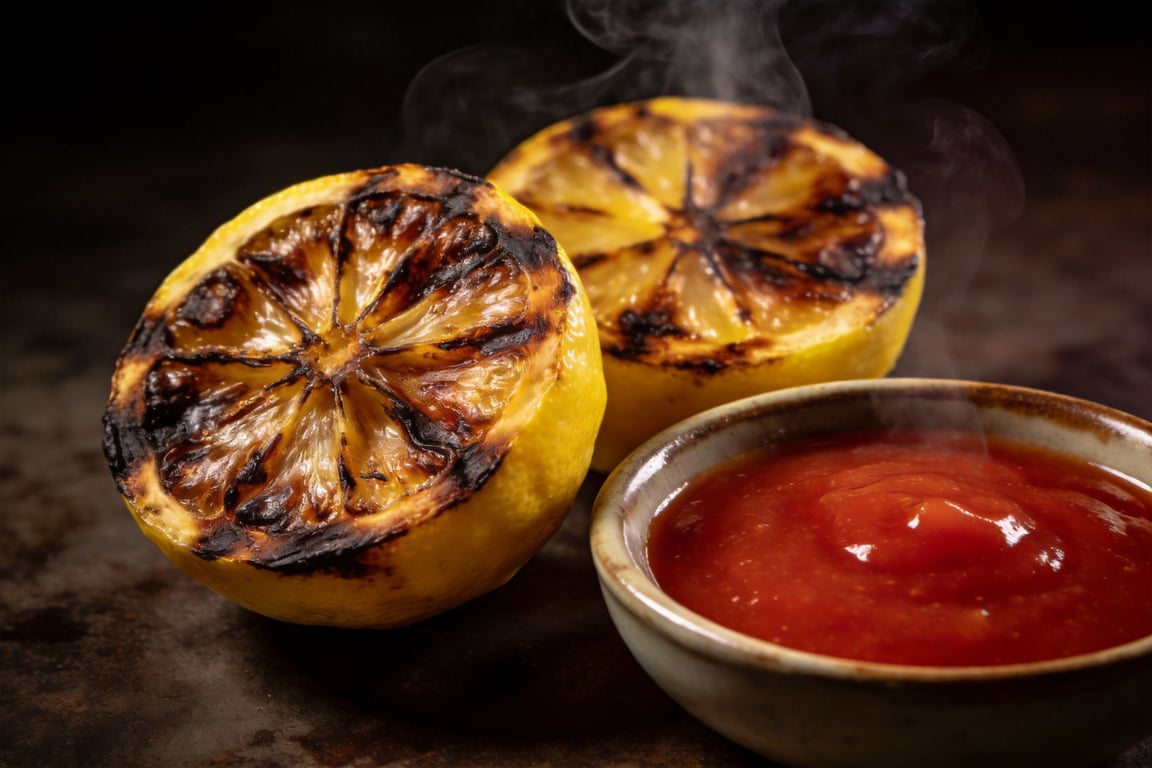 Finished Smoky Grilled Prawn Cocktail with chipotle cocktail sauce