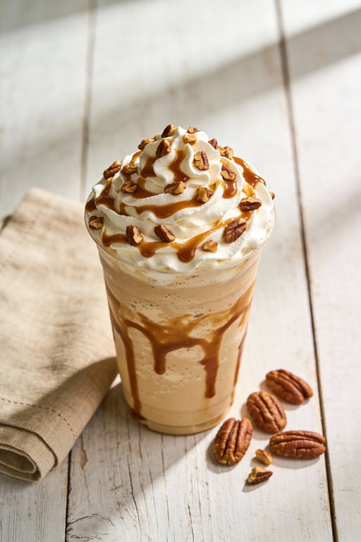 Southern Praline Frappé (Pecan Cream Drink)