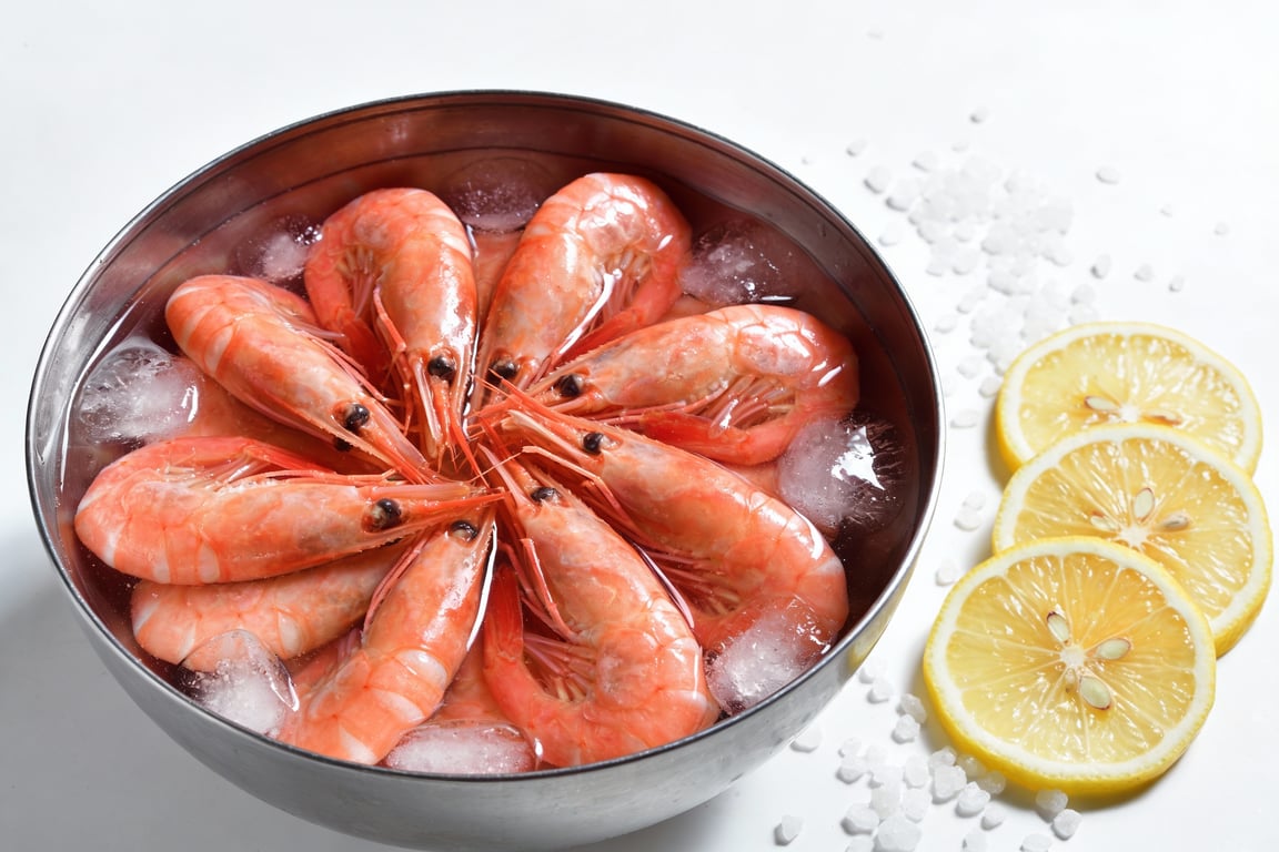 Ensaladilla de gambas served as a tapas appetizer
