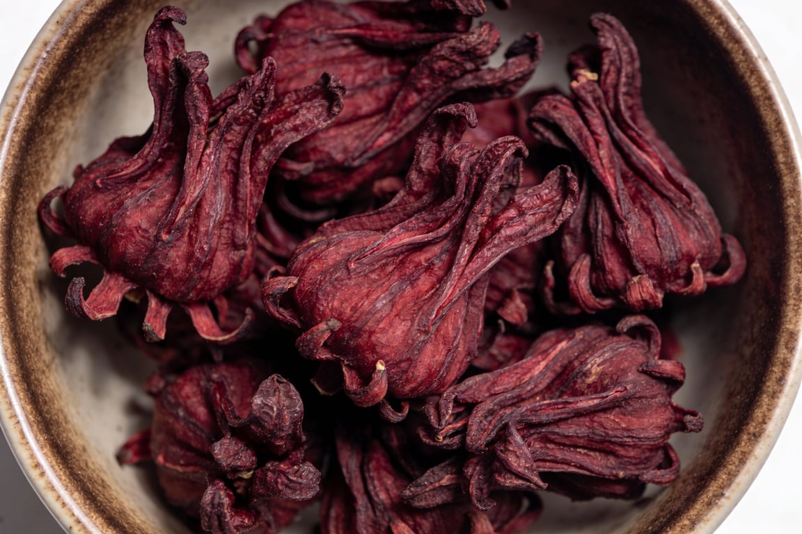 Authentic dried hibiscus flowers for a Sparkling Agua de Jamaica recipe