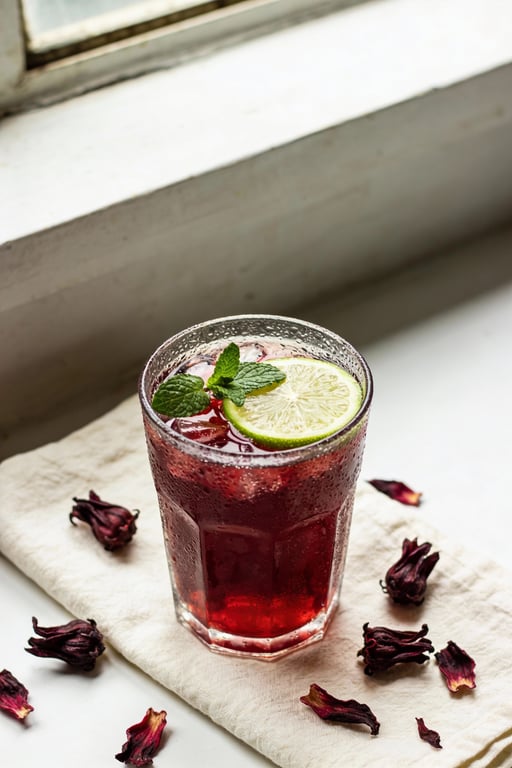 Sparkling Hibiscus (Jamaica) Agua Fresca
