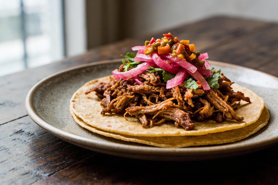 Spicy Carnitas Wraps with Xnipec Salsa - Pork Wraps