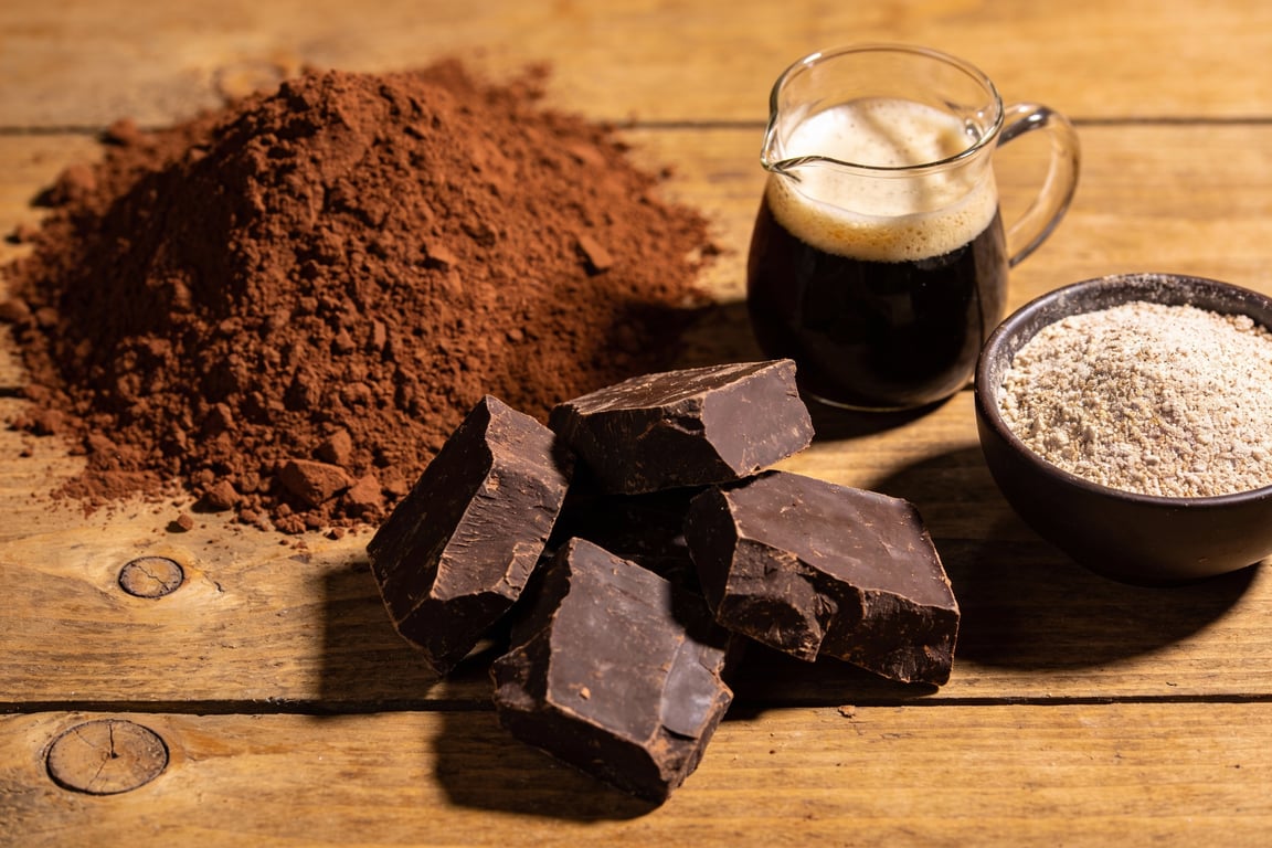 Rich chocolate malt ice cream base