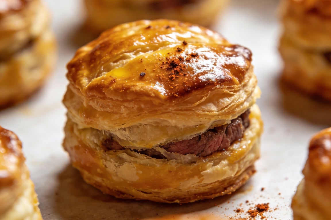 Preparing Spanish Tapas Mini Wellingtons