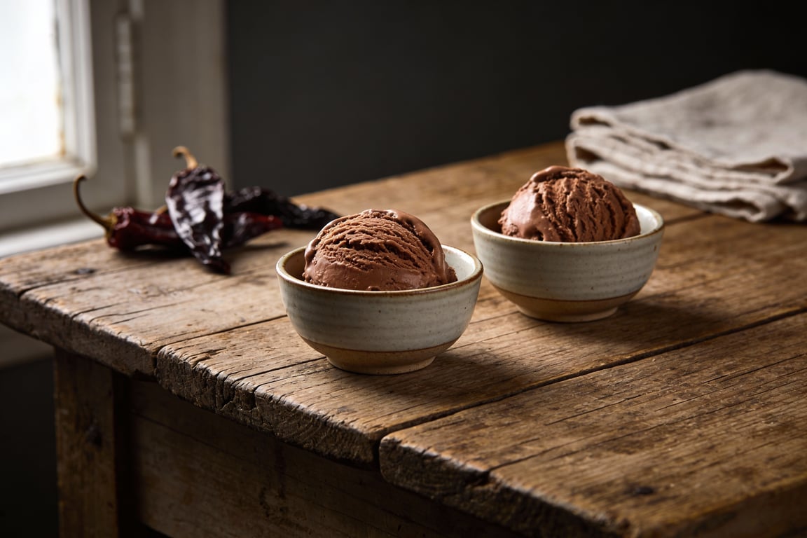 Straining the custard for a silky smooth texture