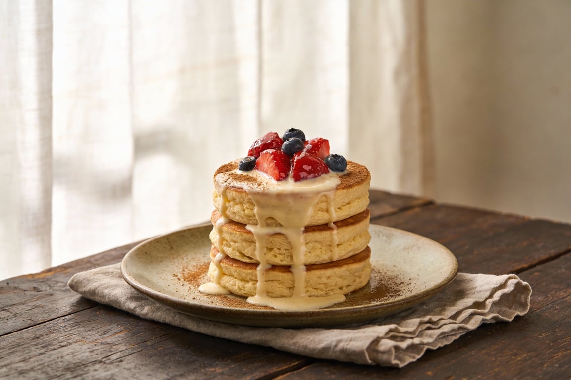 Oaxacan-Style Tres Leches Soufflé Pancakes (Hotcakes de Soufflé con Tres Leches)