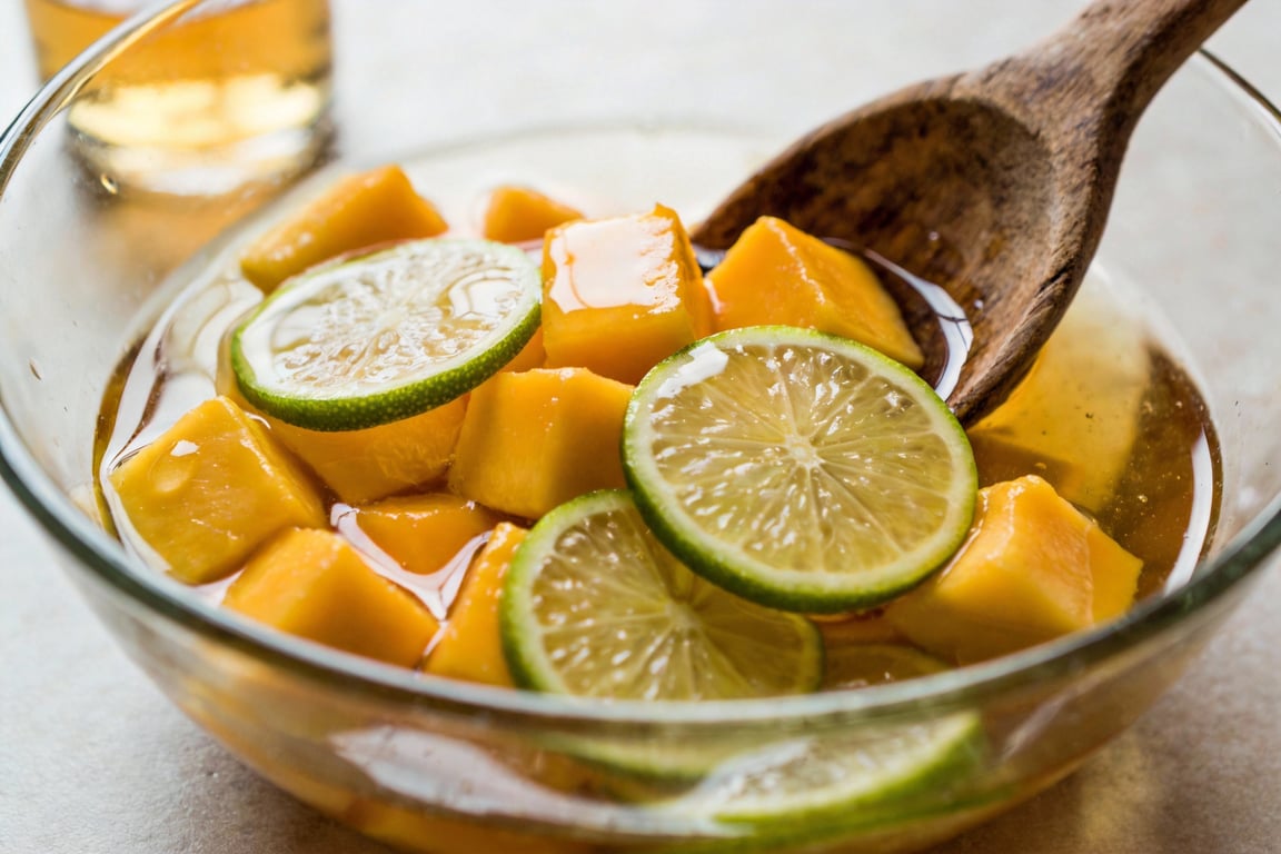 Fresh pink guava and ingredients for this tropical white sangria
