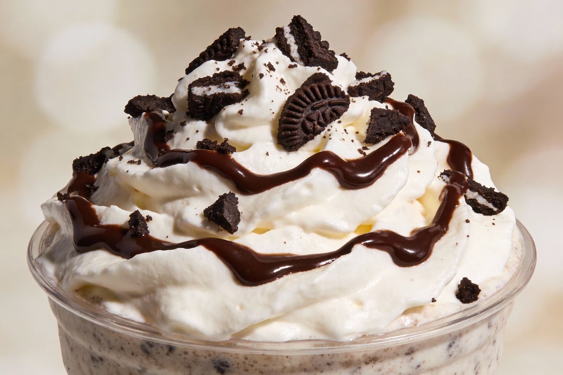 A thick Cheesecake Milkshake Recipe texture in a glass