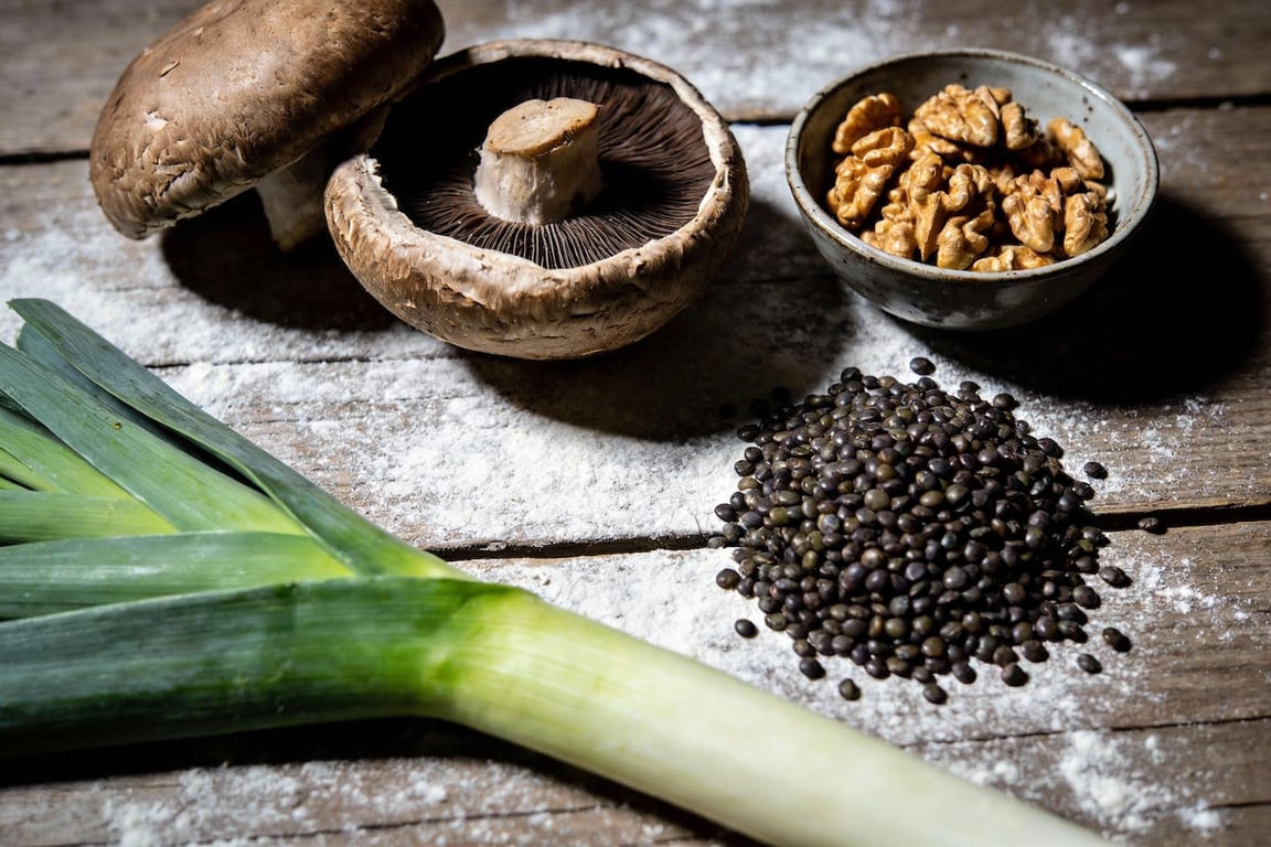 The umami vegan centerpiece filling before being wrapped in puff pastry