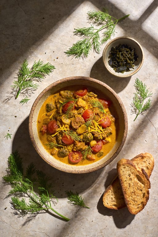 Vegan Mediterranean Saffron Stew (Plant-Based Bouillabaisse)