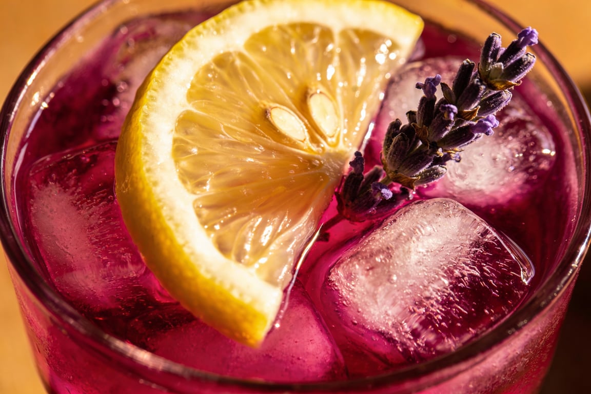 Steeping the base for hibiscus lavender lemonade
