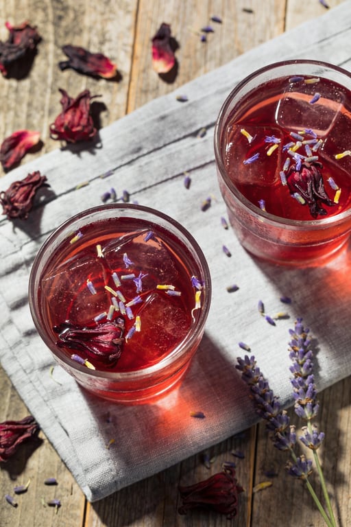 Vibrant Hibiscus Lavender Lemonade
