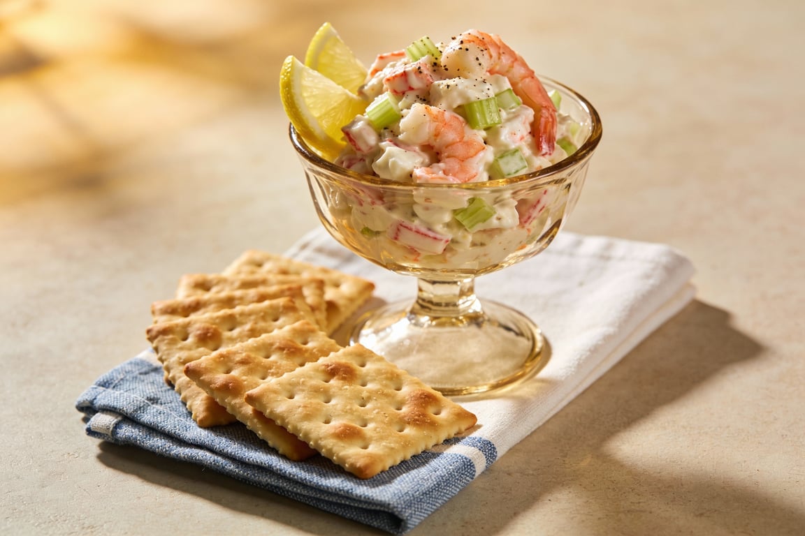 Traditional Deli Seafood Salad Textures