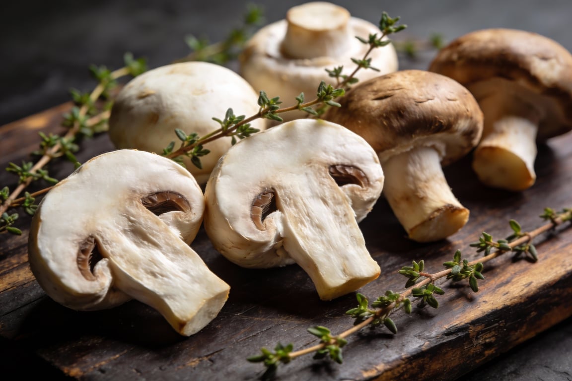 Ingredients for a mushroom stuffed chicken roast