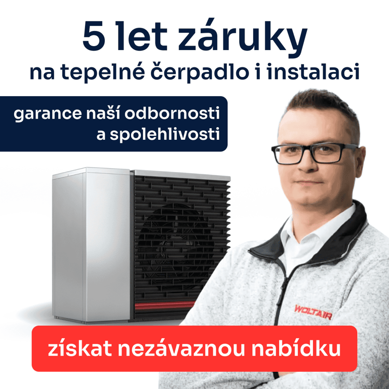 5let záruky na tepelné čerpadlo i instalaci