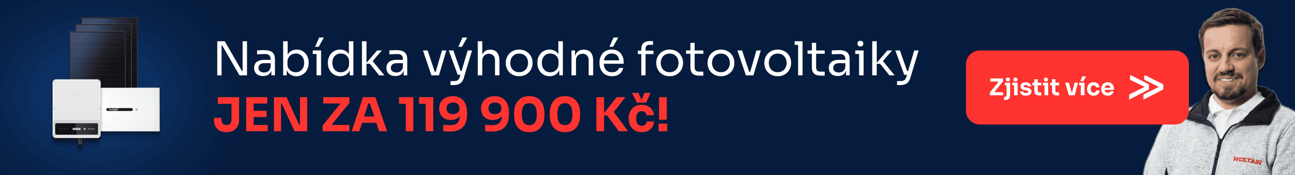 Fotovoltaika za 119 900 Kč