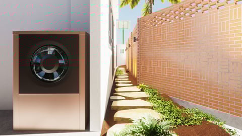 Pompa di calore come elemento di design