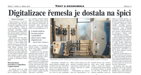 Topíte v&nbsp;Právo: Digitalizace řemesla je dostala na špici