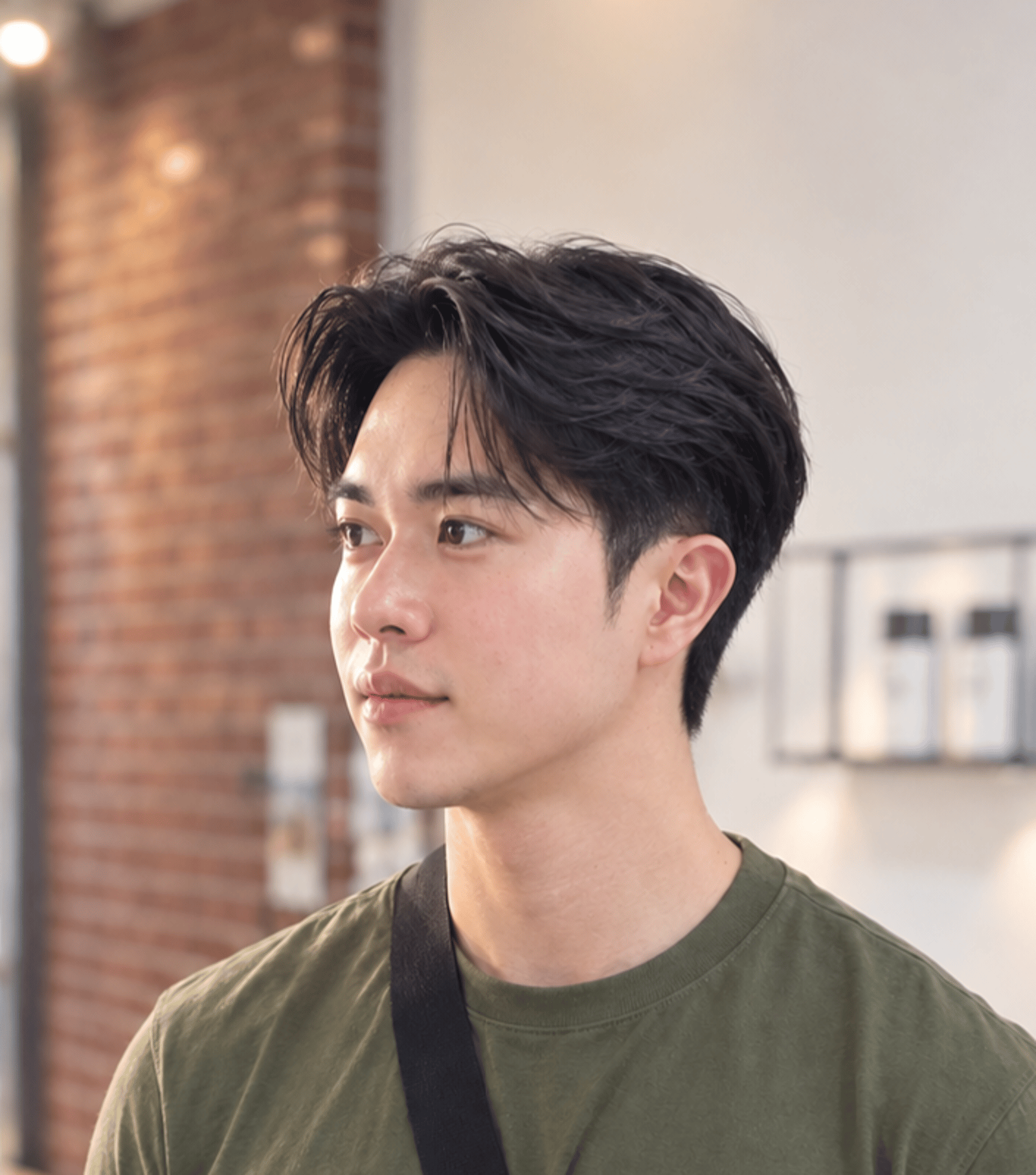 Stylish layered haircut with natural texture.