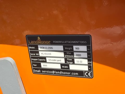 2025 LandHonor DCM-11-250G Skid Steer Double Discharge Concrete Mixer (Unused) — photo 6