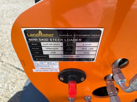 2026 LandHonor LHR-ME380X2 Stand-On Mini Skid Steer Loader w/ Bucket (Unused) — photo 8