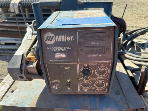 (2) Miller CP-302 CV/DC Mig Welders w/ Wire Feeders on Cart — photo 8
