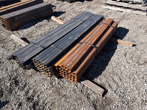 (96) 2in x 2in 14 Ga Steel Square Tubing, 3 Bundles, 71.5in to 98.5in Long — photo 1