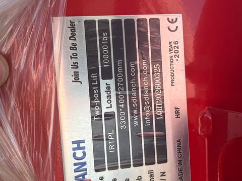 IRANCH IRTPL 10,000 LB Two-Post Vehicle Lift (Unused) — photo 5