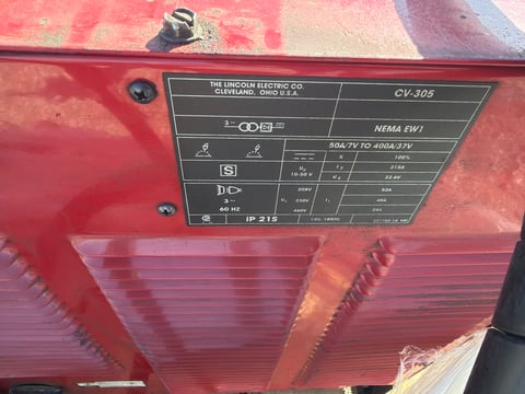 (2) Lincoln Electric Idealarc CV-305 Mig Welder Power Sources — photo 7