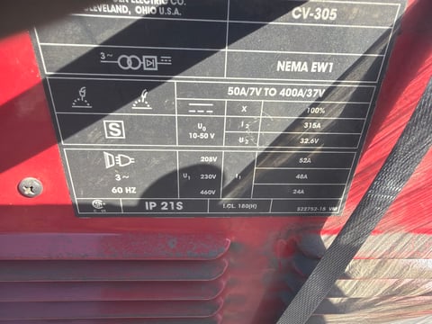 (2) Lincoln Electric Idealarc CV-305 Mig Welder Power Sources — photo 7