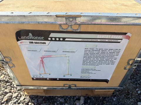 LandHonor LHR-AGC2500 2,500 LB Adjustable Height Gantry Crane (Unused) — photo 2