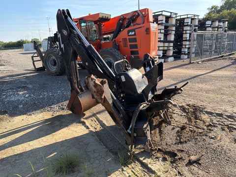 Backhoe Attachment with Bucket and Stabilizers — photo 3