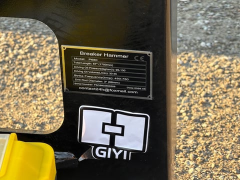 2026 Giyi Gy-P680 Skid Steer Breaker (Unused) — photo 5