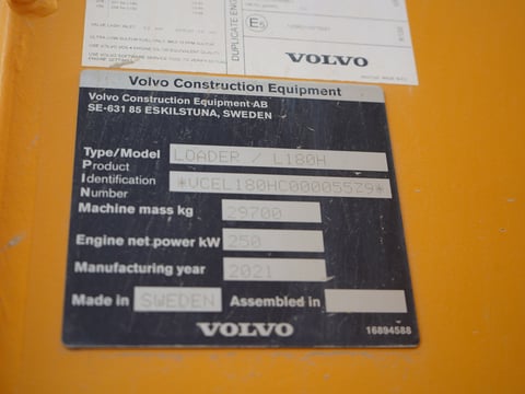 2022 Volvo L180H Wheel Loader — photo 32