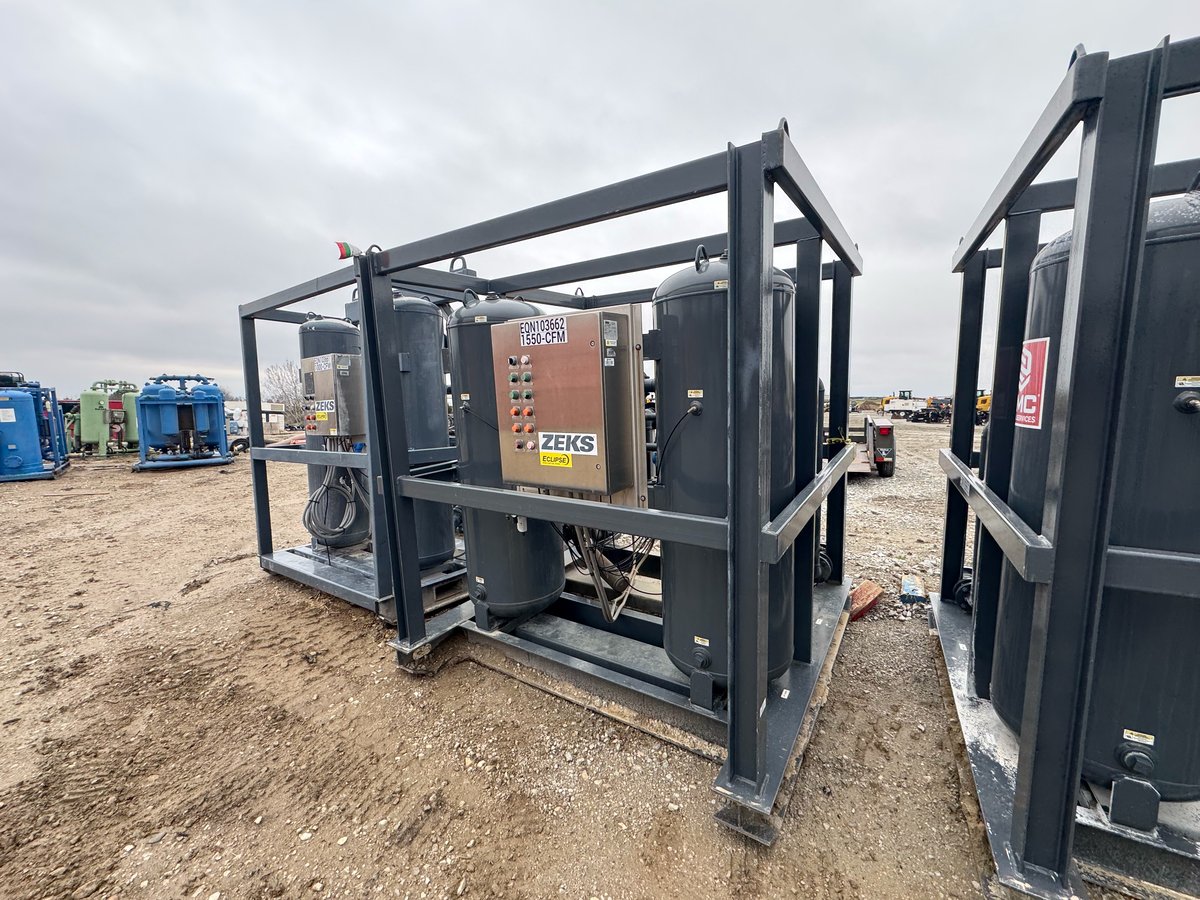 2019 ZEKS 1550CFM Eclipse Skid-Mounted Desiccant Air Dryer System