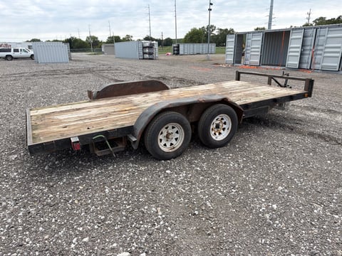 16ft 3in x 8ft 3in T/A Wood Deck Utility Trailer — photo 3