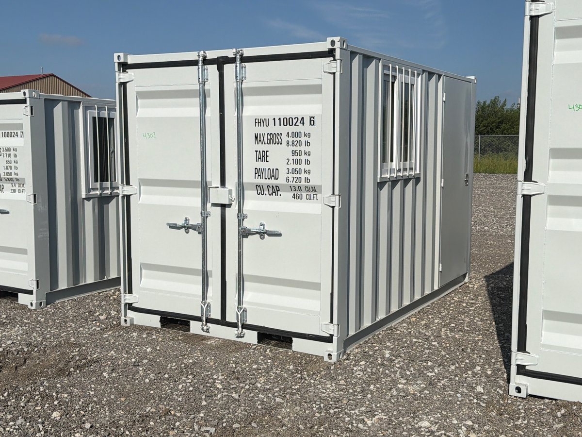 11ft Shipping Container with Window (One Trip, Unused)