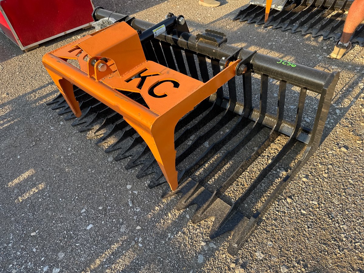 Kit Containers 76" Skid Steer Skeleton Grapple Single Cylinder
