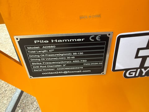 2026 Giyi Gy-AD680 Pile Hammer (Unused) — photo 5