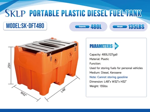 2026 SKLP SK-DFT480 Portable Plastic Diesel Fuel Tank (Unused) — photo 3