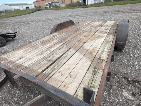 16ft 3in x 8ft 3in T/A Wood Deck Utility Trailer — photo 7