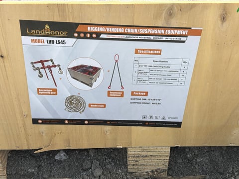 LandHonor LHR-LS45 Rigging, Binding Chain & Suspension Equipment Crate (Unused) — photo 2