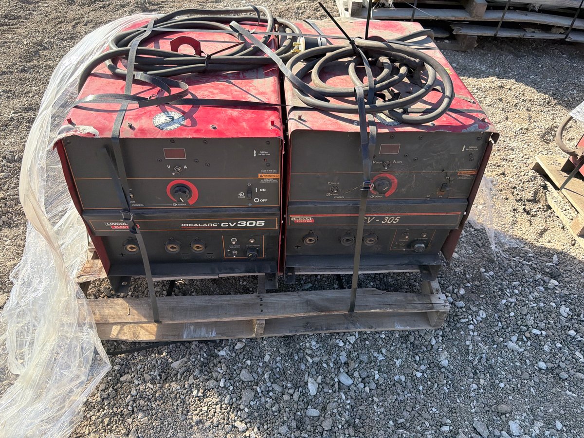(2) Lincoln Electric Idealarc CV-305 MIG Welder Power Sources