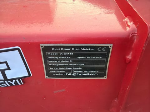 2026 Giyi Gy-XDM43 Skid Steer Mini Disc Mulcher (Unused) — photo 5
