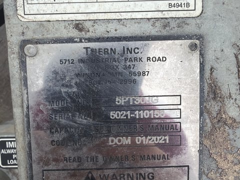 2021 Thern 5PT30J Davit Crane with Electric Winch, 3,000 LB — photo 3