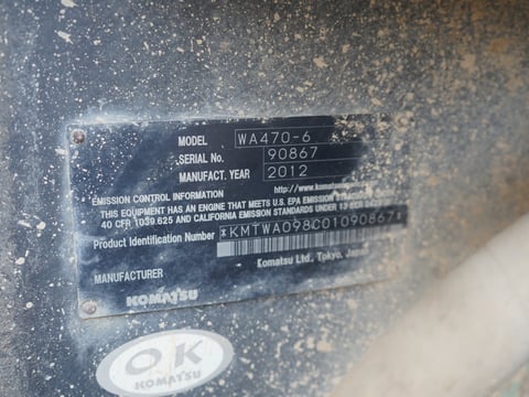 2012 Komatsu WA470-6 Wheel Loader — photo 7