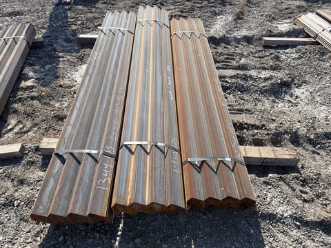 (139) 3in x 2in Steel Angle Iron, 3 Bundles, 86in to 98.5in Long — photo 3