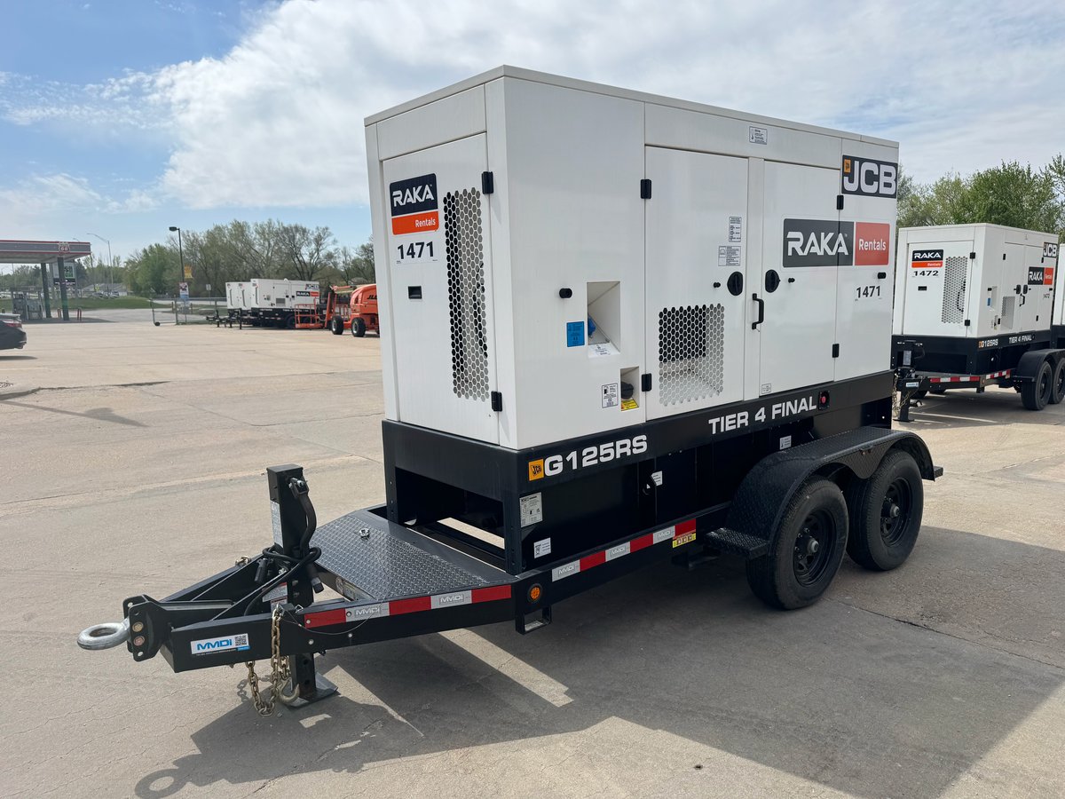 2022 JCB G125RST4F 125 kVA DIESEL TOWABLE GENERATOR