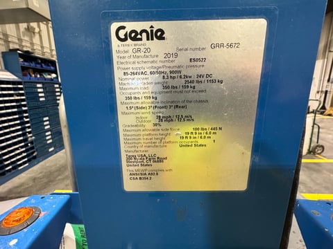 2019 Genie GR-20 Vertical Mast Lift  — photo 6